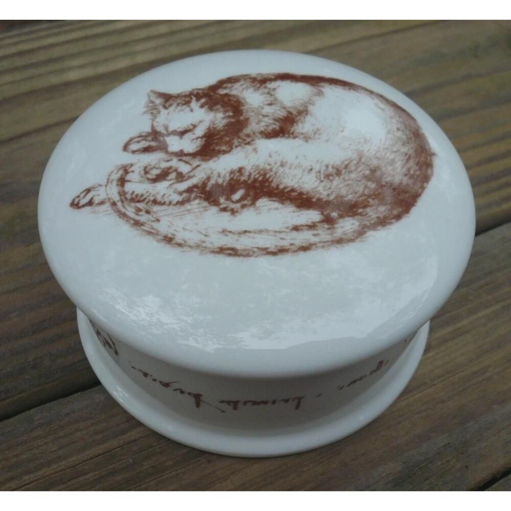 The Royal Collection Leonardo Da Vinci Cat Trinket Box England